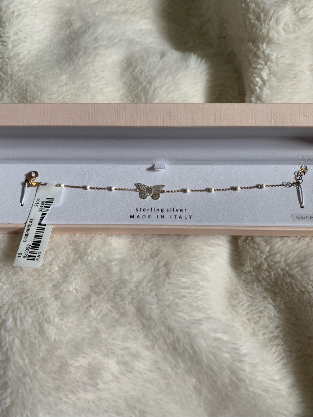 Sterling Silver Butterfly Chain Bracelet in Silver